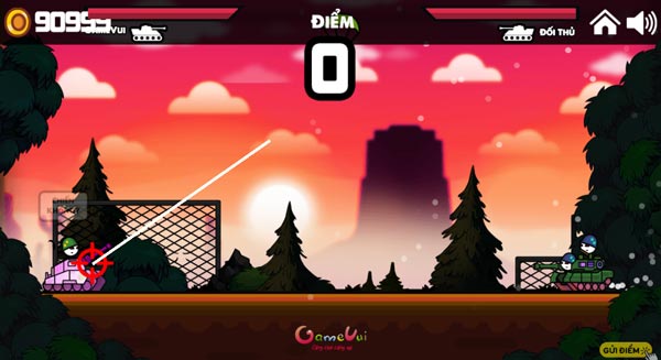 Bắn hạ xe tăng người que đối thủ