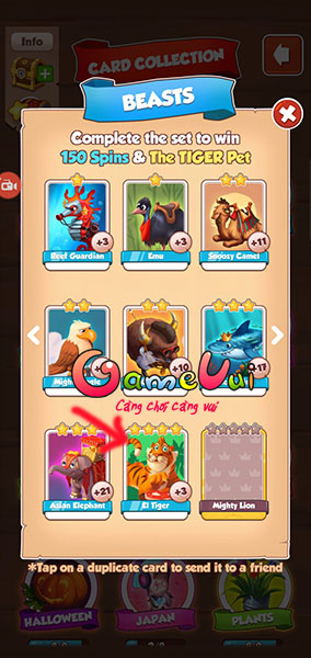 Chọn thẻ gửi bạn