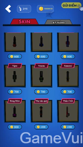 Các mẫu súng mở khóa trong Shop cửa hàng