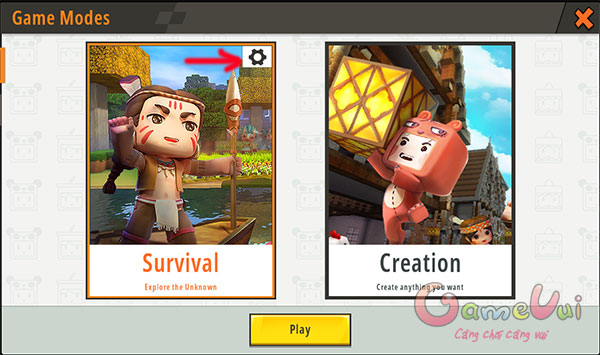 Chọn chế độ chơi