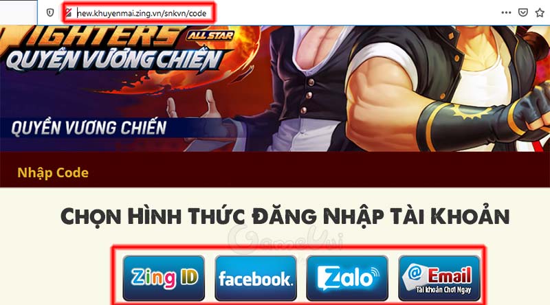 Giftcode tân thủ game KOF AllStar VNG - Quyền Vương Chiến Code-kof-allstar-hd02