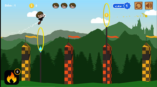 Bay qua các vòng tròn