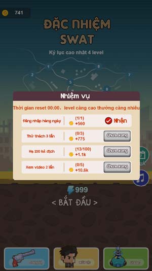 Bảng nhiệm vụ và phần thưởng