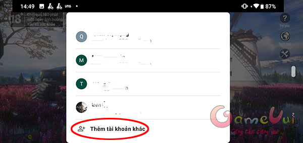 Thêm thông tin tài khoản khác