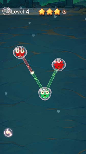 Điều khiển Tế bào xanh tấn công và "nuốt chửng" các Tế bào khác