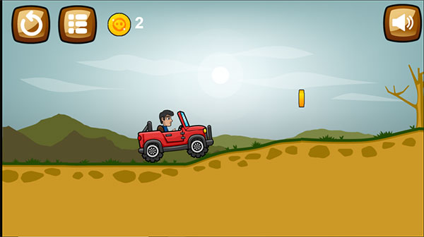 Điều khiển xe vượt qua ngọn đồi