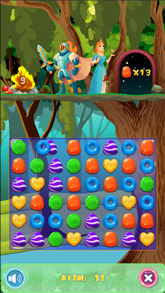 Đổi vị trí 2 viên kẹo