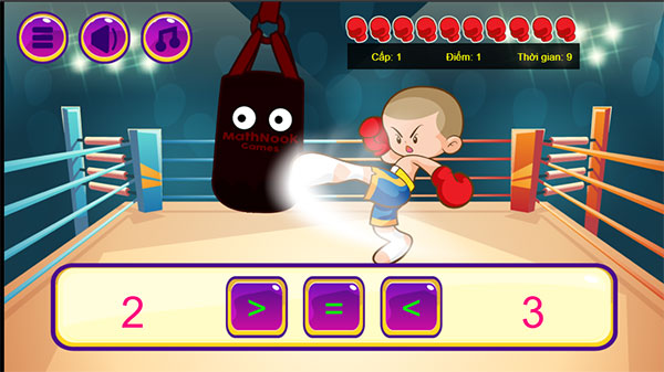 Chọn dấu phù hợp