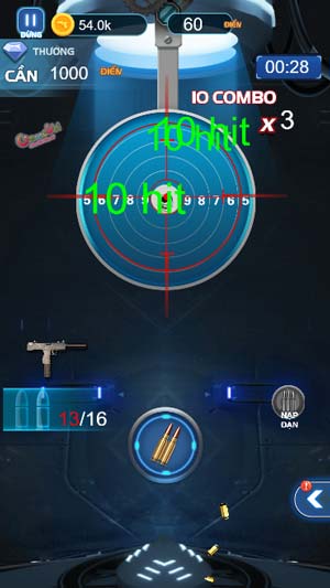 Tập súng, thử súng trong đấu trường