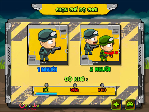 Chọn chế độ chơi