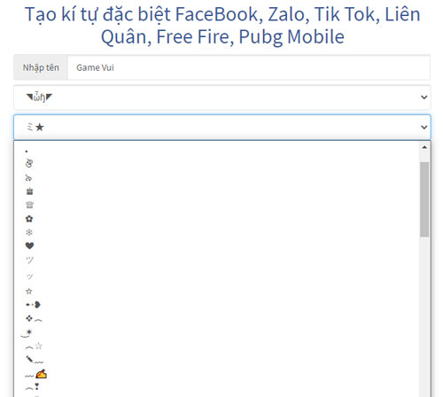 Chọn các kí tự ở bên trái, giữa hoặc phải