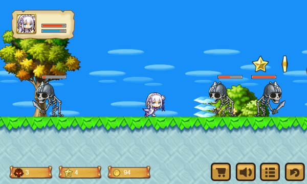 Hiệp sĩ phép thuật tấn công quái vật