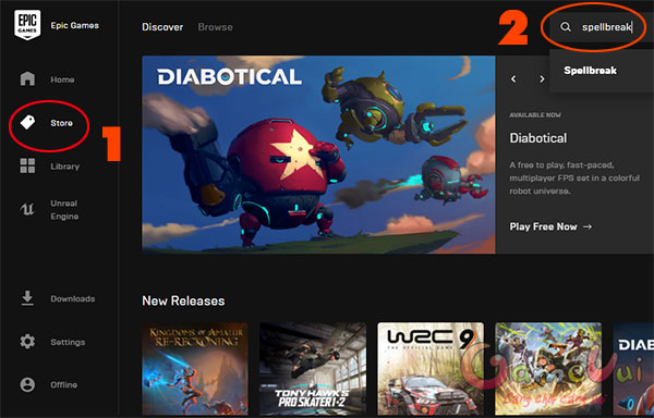 TÌm game Spellbreak