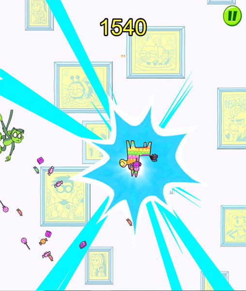 Đẩy con pinata lên cao