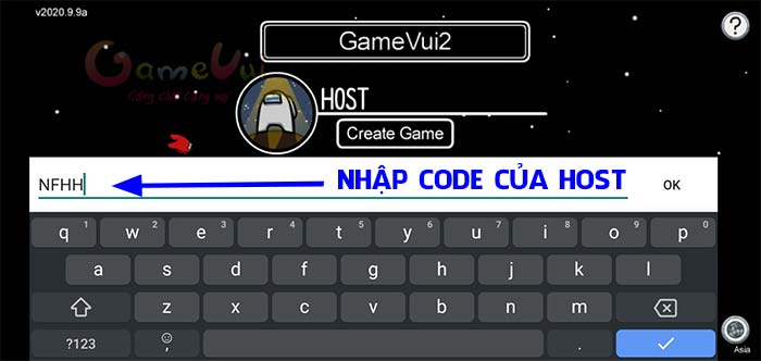 Điền mã code
