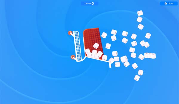 Xoay hình chiếc xe đẩy để lấy toàn bộ số giấy vệ sinh ra ngoài