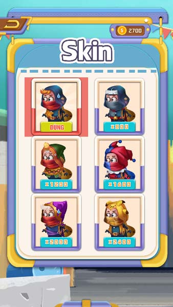 Các skin trang phục trong shop cửa hàng