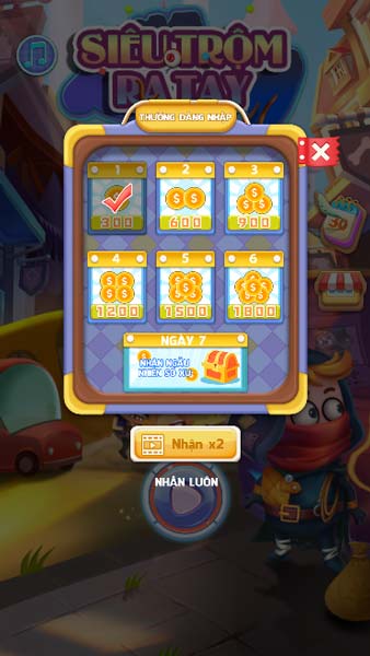 Đăng nhập hàng ngày nhận thưởng