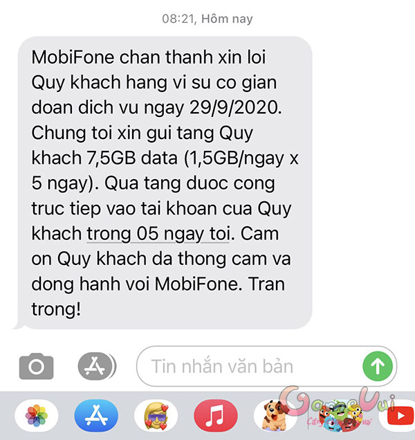 Tin nhắn mobifone