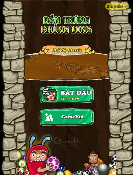 Chơi game Bắn trứng khủng long - GameVui