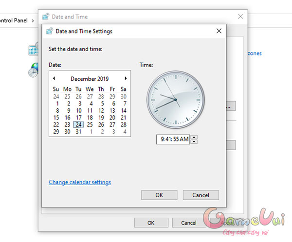 Chỉnh lùi lại mốc 24/12/2019