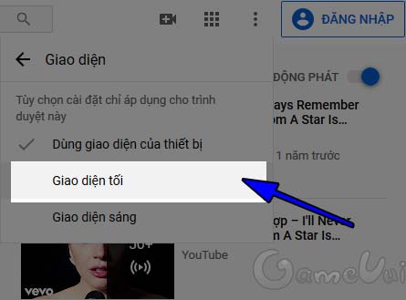 YouTube Dark Mode trên máy tính