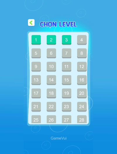 Lựa chọn level để thử thách