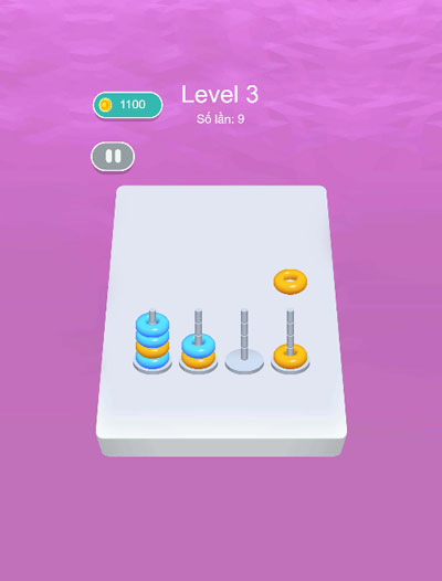 Xếp những chiếc vòng cùng màu lại với nhau