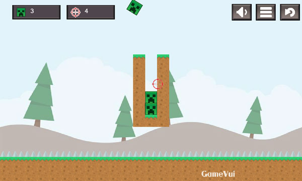 Chọn góc bắn thật hợp lý để tiêu diệt Zombie Minecraft