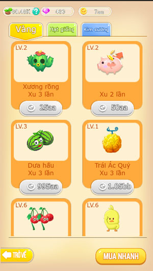 Shop cửa hàng với nhiều vật phẩm