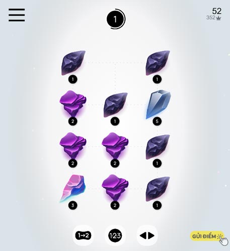 Xếp những viên kim cương giống nhau