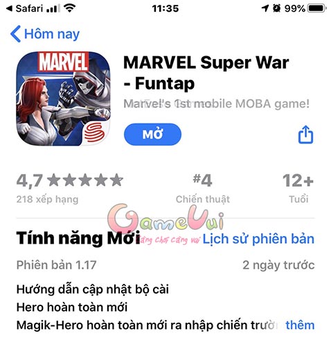 Game Moba về vũ trụ Marvel trên iOS