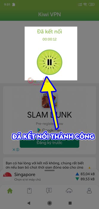 Thông báo đã kết nối