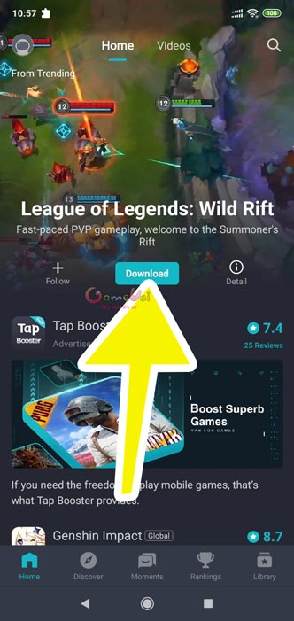 Chọn Download để tải LMHT Tốc Chiến