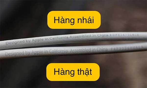 Phân biệt dây cáp sạc Iphone