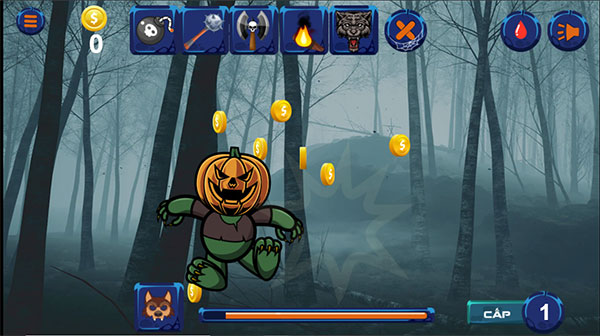 Dùng các vũ khí tra tấn hình nhân bí ngô