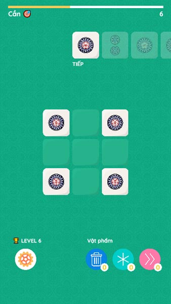 Xếp các quân Mahjong vào ô để gộp và ghi điểm