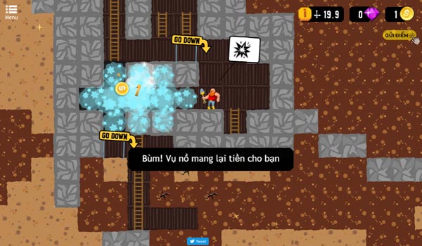 Ghép các hòn đá để tạo vụ nổ