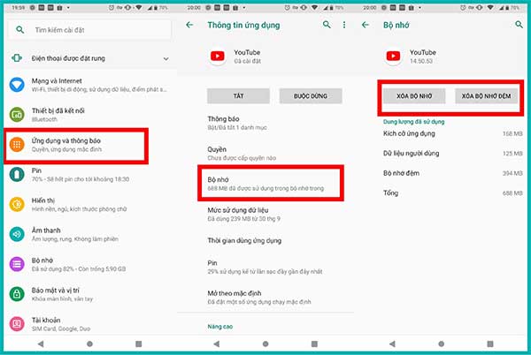 Xóa dữ liệu trên Android