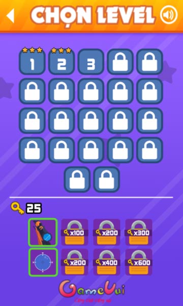 Chọn level để thử sức