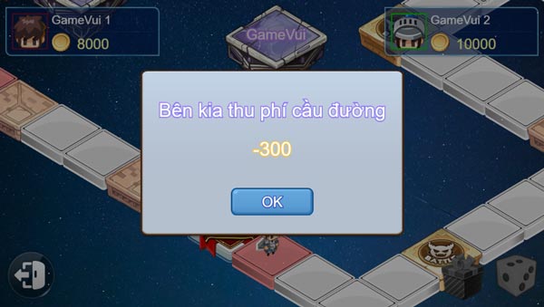 Khi đối thủ dẫm vào sẽ bị trừ 300 vàng