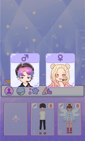 Chọn nhân vật tham gia dự thi - Nam hoặc Nữ