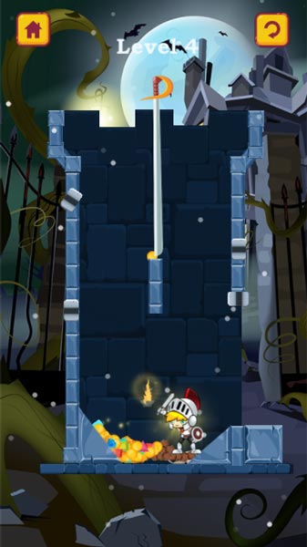 Giúp hiệp sĩ lây được kho báu vàng