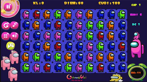 Xếp 3 hạt đậu giống nhau lại với nhau