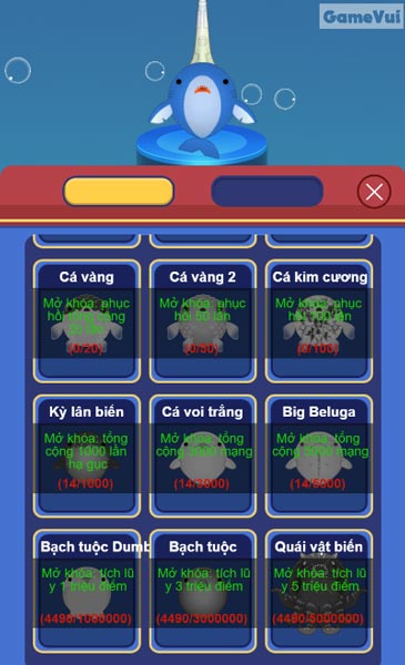 Các loại quái vật trong Shop cửa hàng