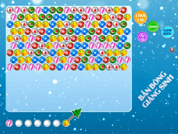 Chơi game Bắn bóng Giáng sinh - GameVui