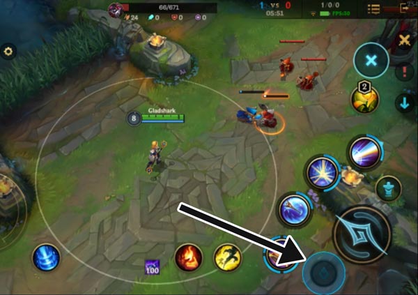 Nút Ăn lính - Đánh thường - Đẩy trụ