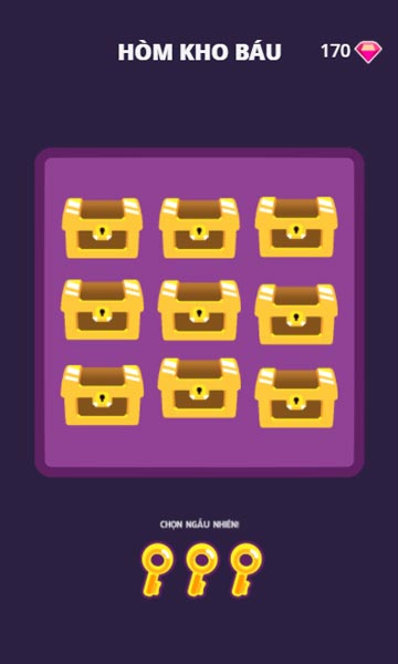 Mở khóa hòm kho báu nhận kim cương