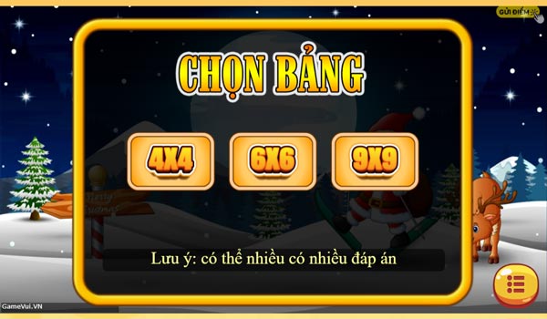 Chọn bảng để chơi