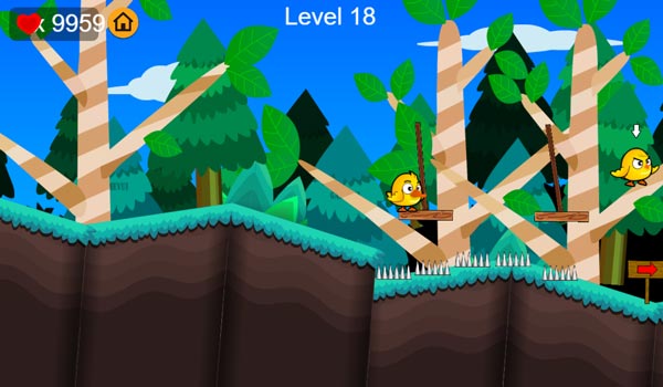 Giúp 2 chú gà con vịt con về đích an toàn